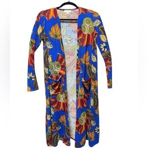 LuLaRoe Sarah Colorful Floral Cardigan